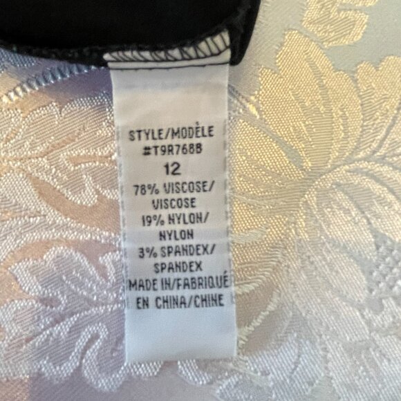 Terra Nostra dress spaghetti strap Spanish style black and silver size 12 - Picture 11 of 11